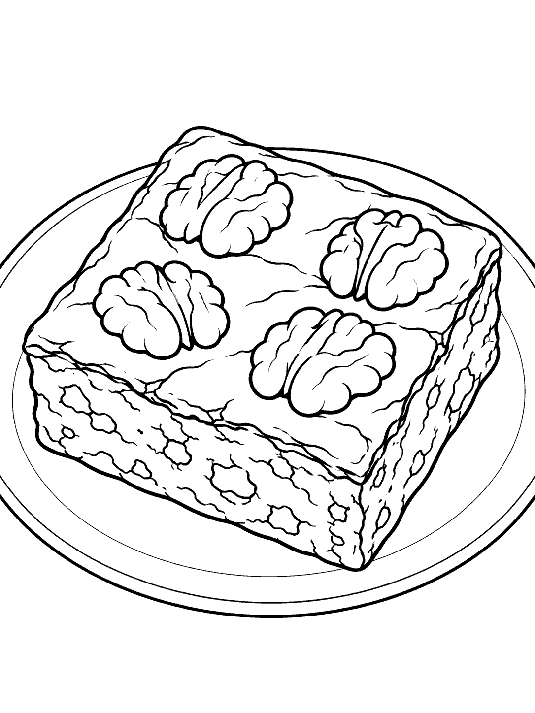 Walnut brownie coloring page