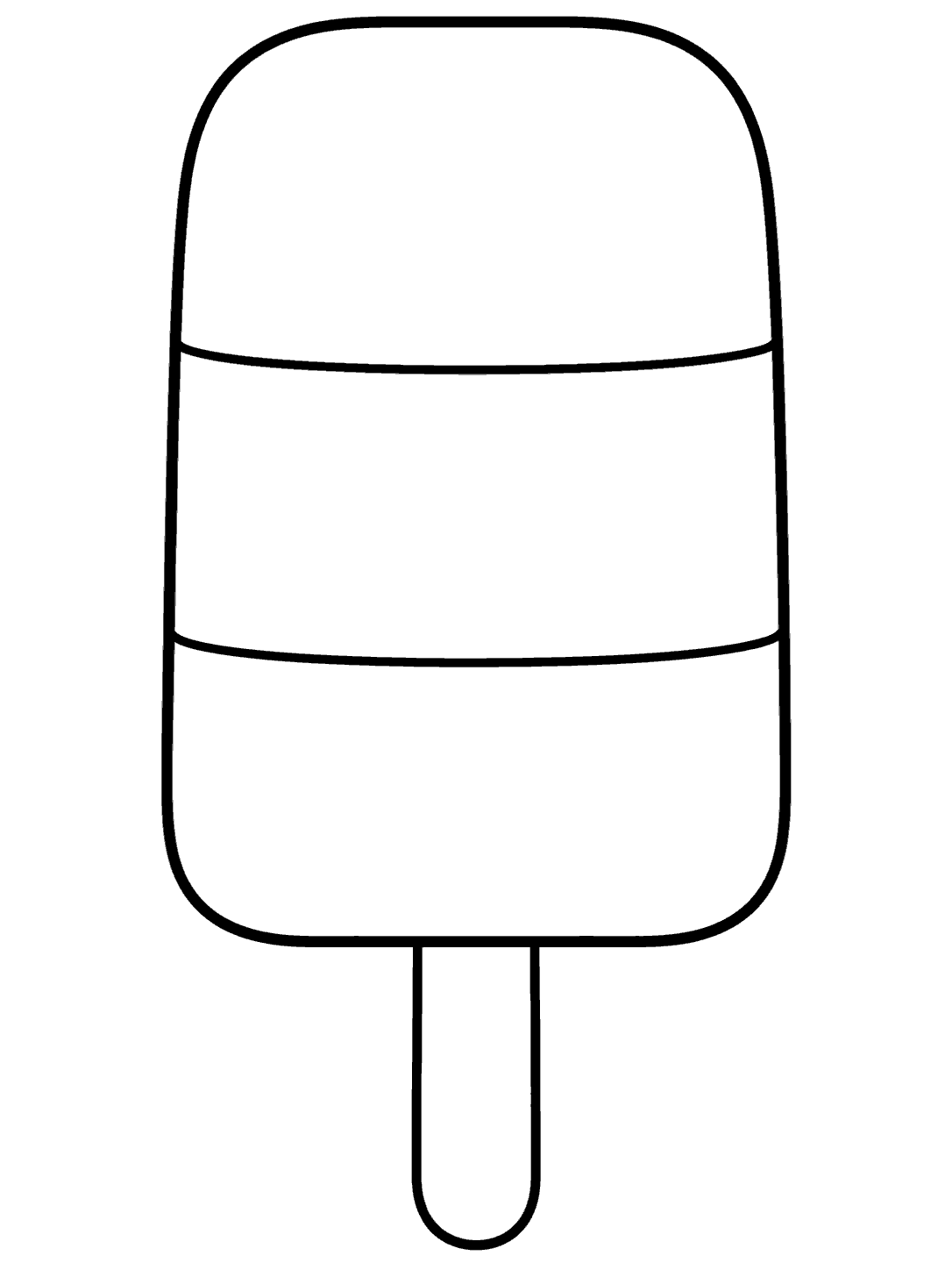 Classic striped popsicle coloring page