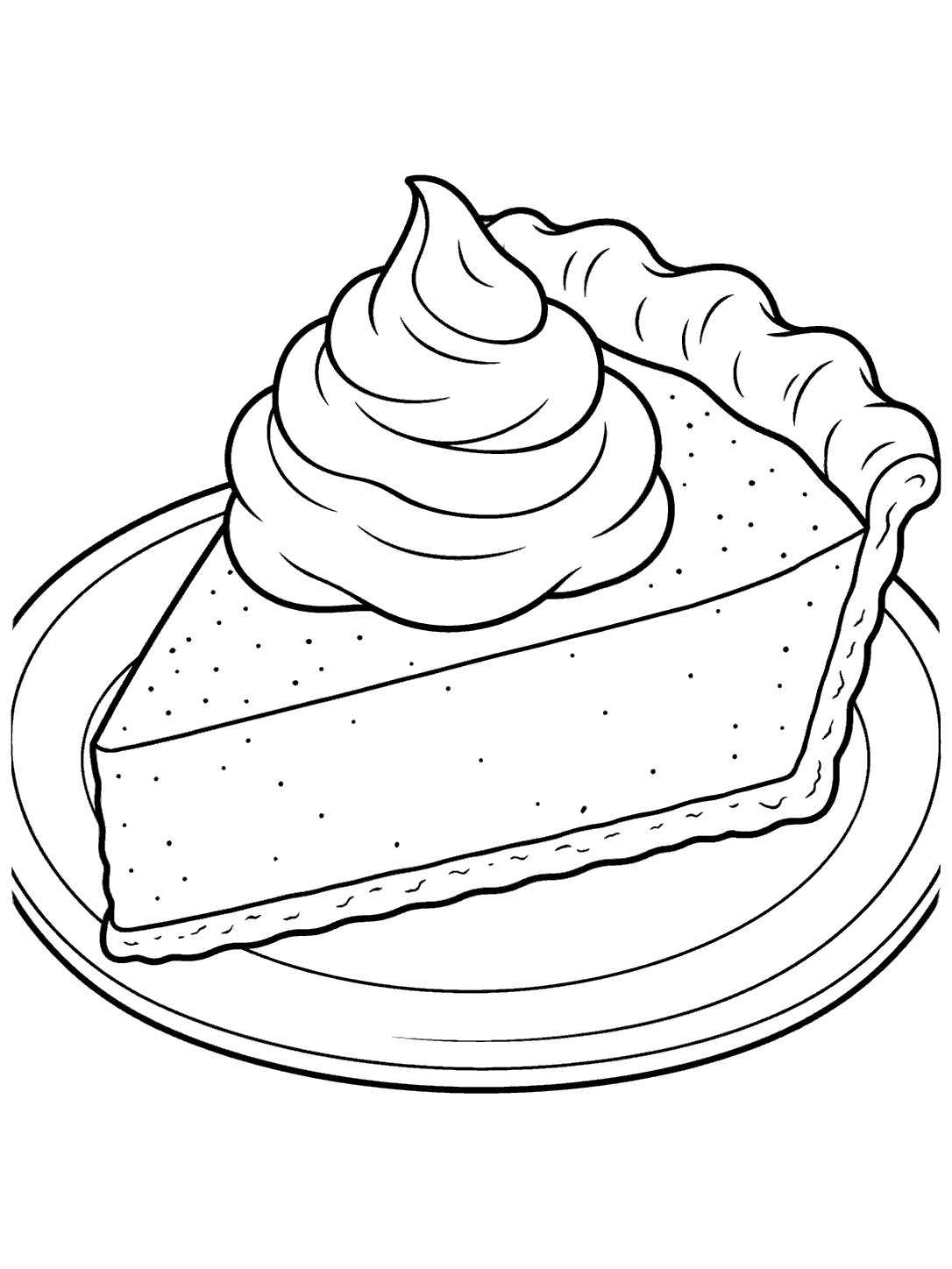 Pumpkin pie slice topped with whipped cream on a plate